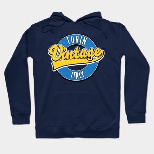 Turin italy vintage style logo Hoodie